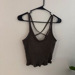 Vuori Ribbed Crop Tank L